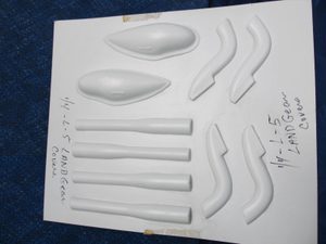 Vailly Stinson L-5 Plastic Gear Covers and Exhaust Tubes