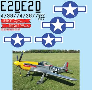 P-51D Mustang ("Detroit Miss") Vinyl Graphics