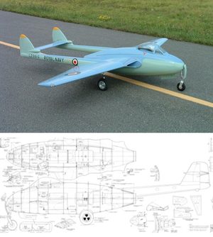 Sterner 1/4 Scale De Havilland DH.100 Vampire Plan
