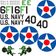 SNJ Blue and White Navy "Felix" Vinyl Graphics