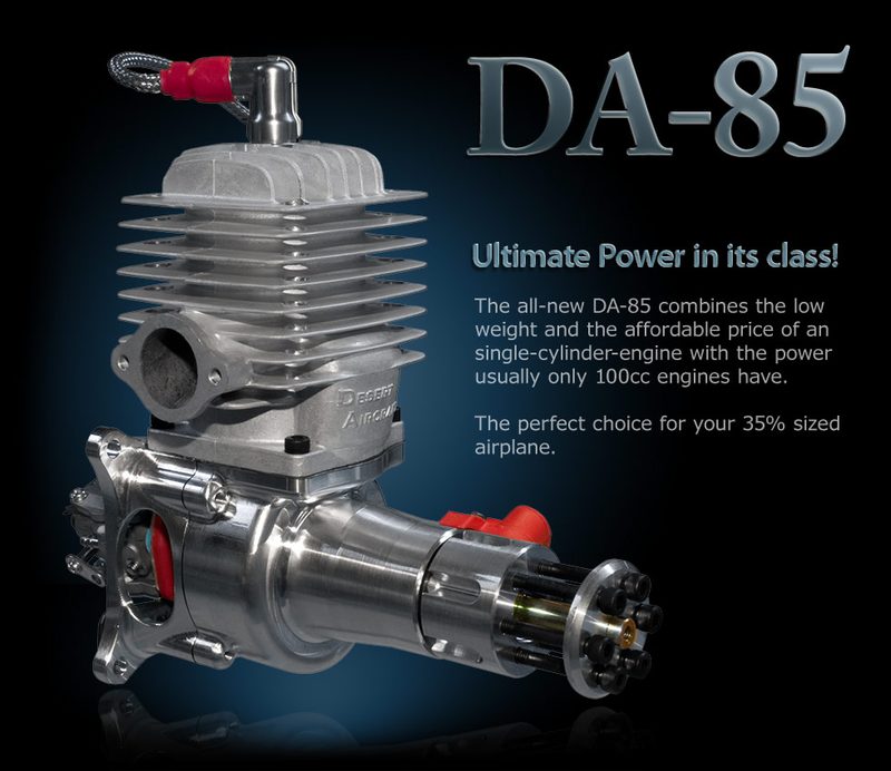 Desert Aircraft Engines DA 50R, DA 60, DA 70, DA 85  w/ Electronic Ignition 