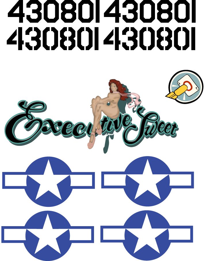 B-25 US Army Air Force Vinyl Graphics 'Briefing Time'