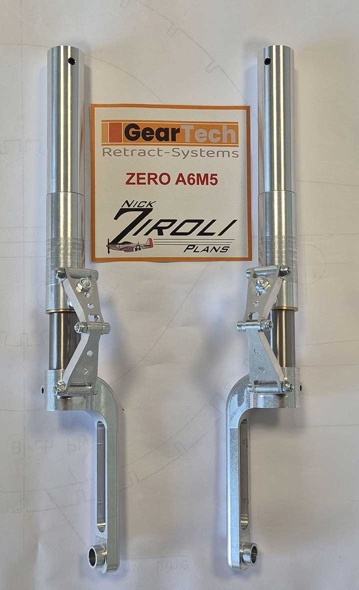 B25 2500mm 101" Ziroli retractable landing gear - Geartech replacement for ROBART