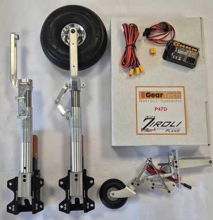 Thunderbolt P-47D Zirroli landing gear- Geartech replacement for ROBART