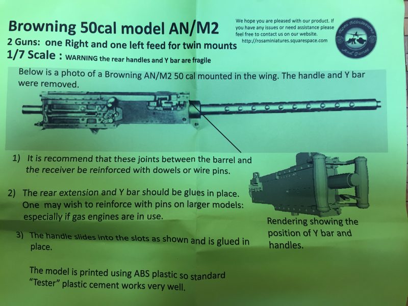Browning 50 caliber MG(AN/M2) right/left feed (set)