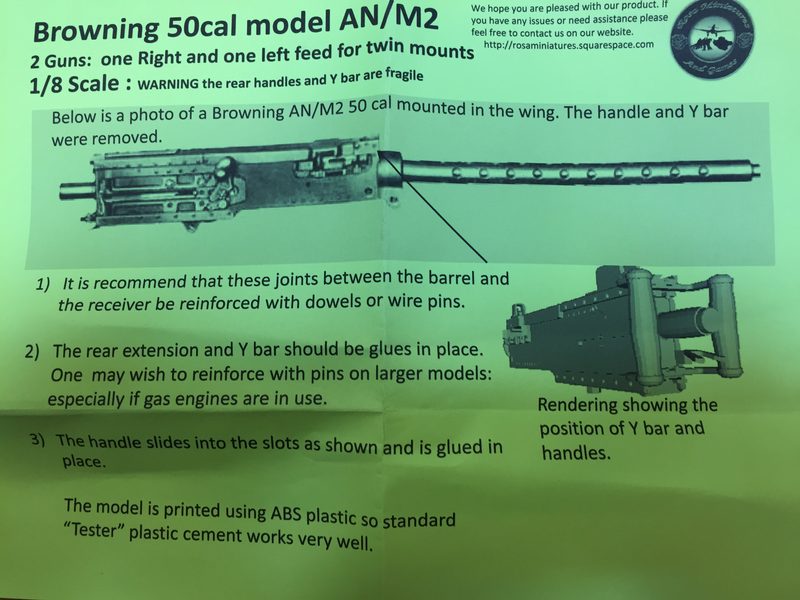 Browning 50 caliber MG(AN/M2) right/left feed (set)