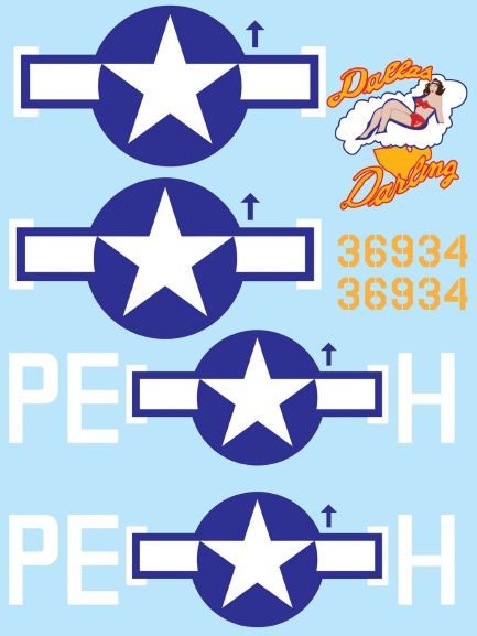 P-51B (Dallas Darling) Vinyl Graphics