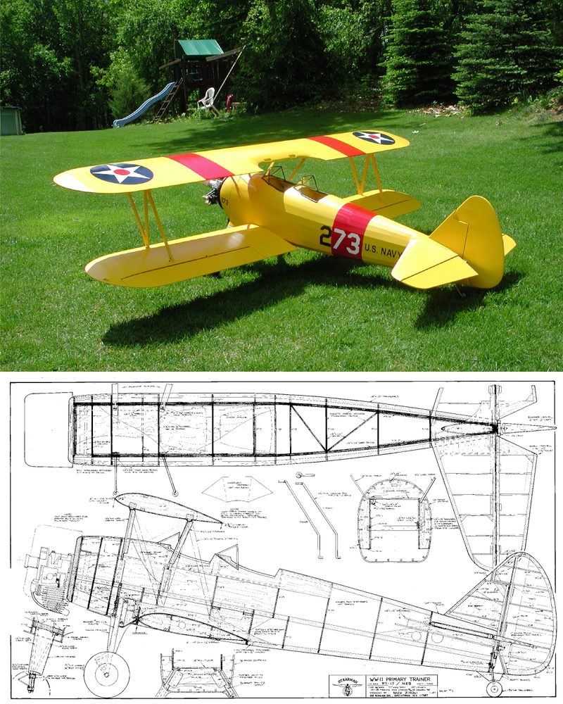 PT-17 Kaydet/Stearman 77" Plan