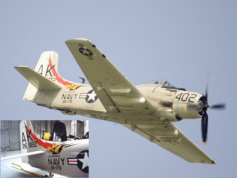 AD-1 Skyraider (USS Intrepid "Bumblebee") Vinyl Graphics