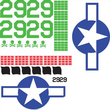 F4-U Corsair "#29 Jolly Roger" Vinyl Graphics