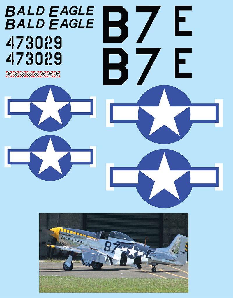 P-51 Mustang "Bald Eagle" Vinyl Graphics
